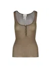 Isabel Marant Ribbed Tank Top Louisali In Green