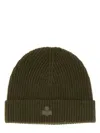 Isabel Marant Ribbed Texture Merino Wool Hat In Green