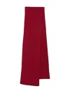 Isabel Marant Ribbed-texture Scarf In Red