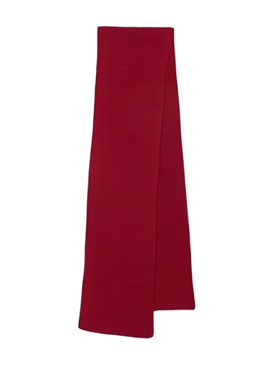 Isabel Marant Ribbed-texture Scarf In Red