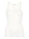 Isabel Marant Louisa Ribbed Tank Top In White