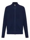 Isabel Marant Ribbed Zip-up Cardigan In Blue