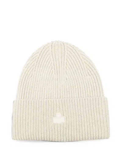 Isabel Marant Ribbed-knit Beanie Hat In Neutral