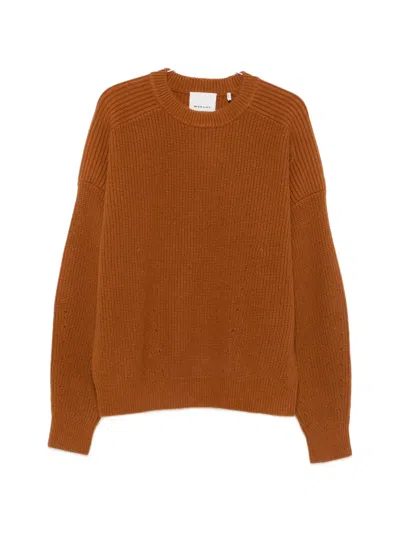 Isabel Marant Ribbed-knit Crew-neck Sweater In Orange