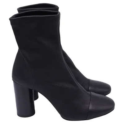 ISABEL MARANT RILLYAN STRETCH ANKLE BOOTS IN BLACK LEATHER