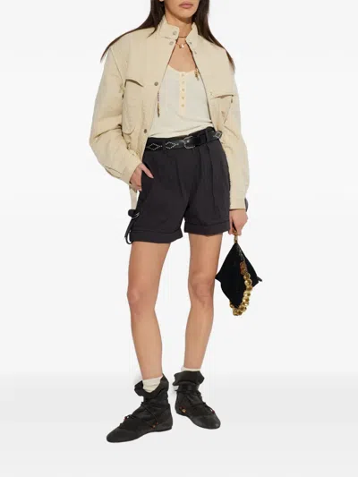 Isabel Marant Ring Detail Shorts In Black