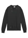 Isabel Marant Womens Anthracite Atrium Cassandre Ring Brushed Knitted Jumper In Black
