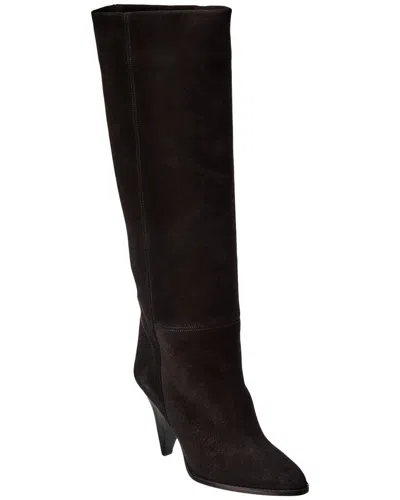 Isabel Marant 70mm Knee-length Suede Boots In Black