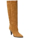 Isabel Marant Lispa Suede Knee-high Boots In Brown