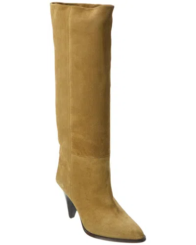 Isabel Marant Ririo Suede Knee-high Boot In Yellow