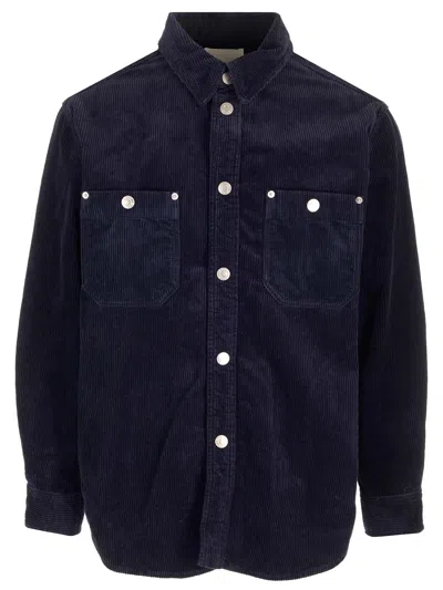 Isabel Marant 'ritchie' Midnight Blue Cotton Blend Shirt Man