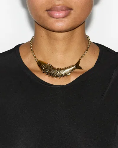 Isabel Marant River Choker Necklace In Gold