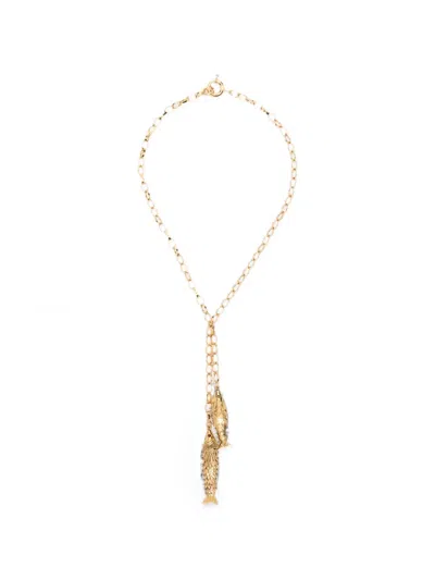 Isabel Marant River Fish-pendant Chain Necklace In Gold