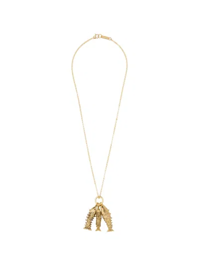 Isabel Marant Mini River Brass Necklace In Gold