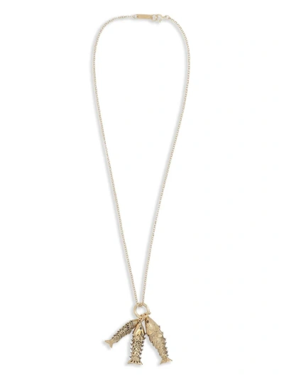Isabel Marant River Fish Pendant Necklace In Dore