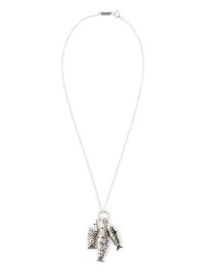Isabel Marant River Fish Pendant Necklace In Silver
