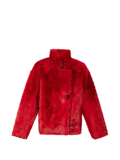 Isabel Marant Roama Buckled-strap Coat In Pink