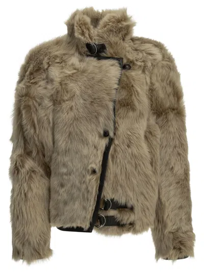 Isabel Marant "roama" Shearling Jacket In Neutral