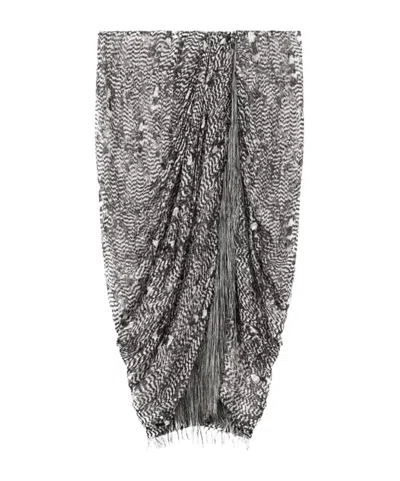 Isabel Marant Roany Draped Skirt In Black