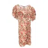ISABEL MARANT ROBE FACE FLORAL PRINT MINI DRESS IN MULTICOLOR VISCOSE