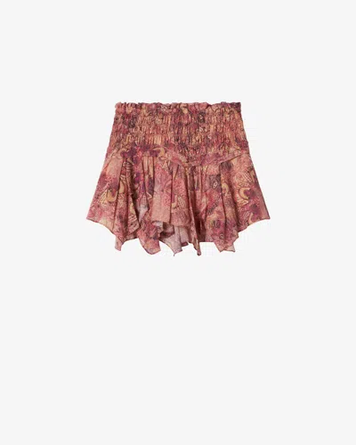 Isabel Marant Ceiva Mini Skirt In Pink