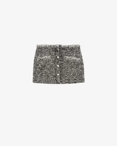 Isabel Marant Rock Gleny In Black And Ecru