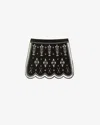 Isabel Marant Handore Embellished Cotton Velvet Miniskirt In Black And Silver