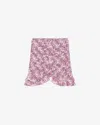 Isabel Marant Milendi Ruched Miniskirt In Mauve