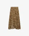 Isabel Marant Sakura Cheetah Print Silk Midi Skirt In Leopard