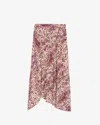 Isabel Marant Fuchsia Printed Sakura Nude Skirt In Purple