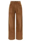 Isabel Marant High Waist Trousers Wide Legs In Brown