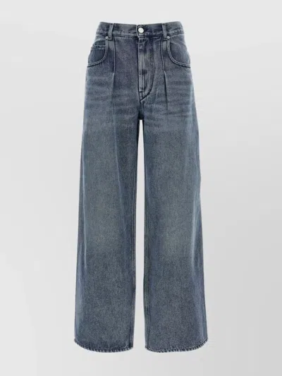 ISABEL MARANT 'RODAYNA' WIDE-LEG HIGH-RISE JEANS WITH CONTRAST STITCHING