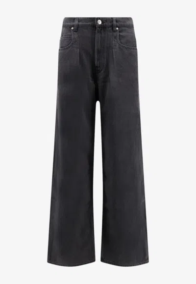 Isabel Marant Rodayna Wide-leg Pants In Black