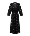 Isabel Marant Rodilia Silk Long Dress In Black