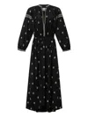 Isabel Marant Rodilia Silk Long Dress In Black