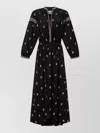 Isabel Marant Rodilia Silk Long Dress In Black