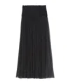 Isabel Marant Long Pleated Knit Skirt In Black