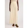 Isabel Marant Braided High Waist Maxi Pleated Ruffle Skirt In Ecru