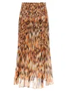 Isabel Marant Rolande Printed Silk-chiffon Midi Skirt