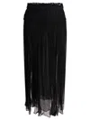 Isabel Marant Sheer Elastic Waistband Skirt With Braided Detail