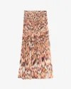 Isabel Marant Rolande Printed Silk-chiffon Midi Skirt In Orange