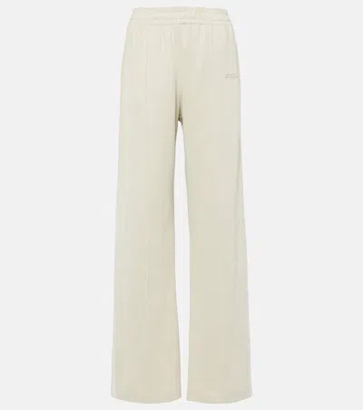 Isabel Marant Roldy Cotton-blend Jersey Sweatpants In Neutrals