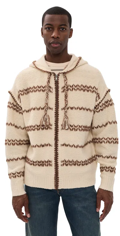 Isabel Marant Rolian Knitted Zip-up Cardigan In Brown