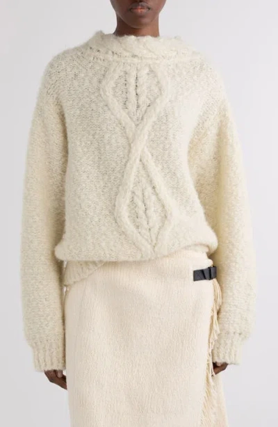 Isabel Marant Romane Alpaca Blend Sweater In White