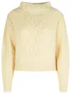 Isabel Marant 'romane' 'ecru' Alpaca Blend Sweater Women In Beige