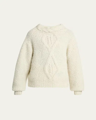 ISABEL MARANT ROMANE IRISH FUNNEL-NECK ALPACA SWEATER