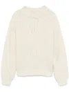 Isabel Marant Romane Irish Funnel-neck Alpaca Sweater In Neutral