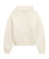 Isabel Marant Romane Irish Funnel-neck Alpaca Sweater In White