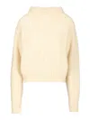 Isabel Marant Solid Color Thick Knitted Sweater In Neutral