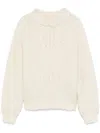 Isabel Marant Romane Irish Funnel-neck Alpaca Sweater In Neutral